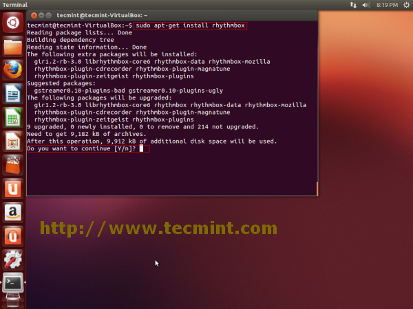 Installing Rhythmbox music player