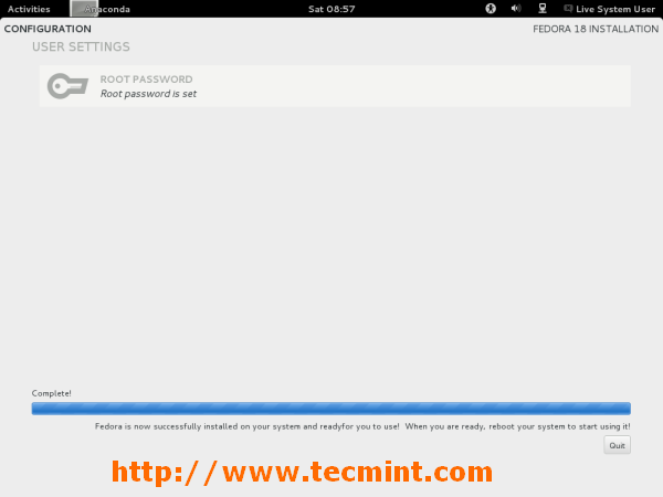 Fedora 18 Installation Process