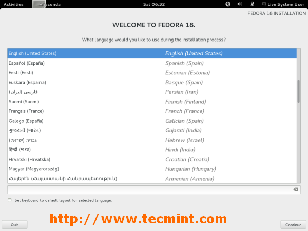 Fedora 18 Language