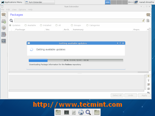 XFCE Updates with YUM