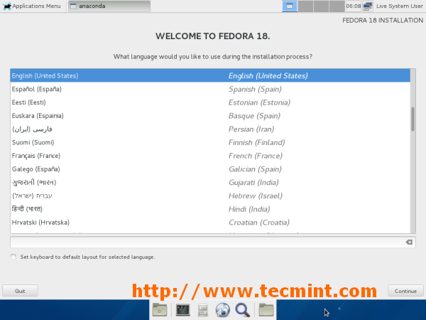 XFCE Language Selection