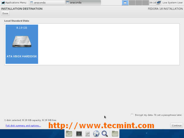 XFCE Hard Drive Selection