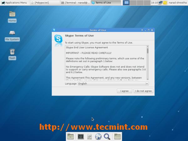Start Skype on Fedora 18