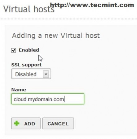 Add New Virtual Host