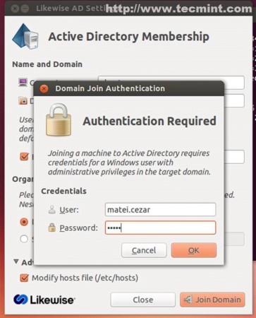 Domain Join Authentication