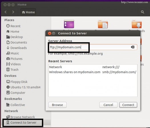 FTP Folder Mapping on Ubuntu