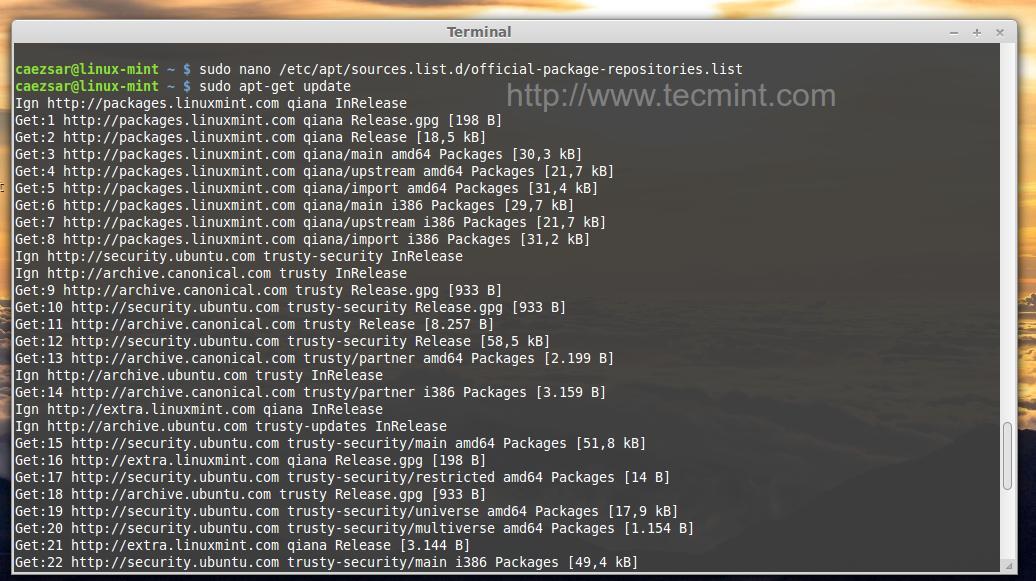 Upgrading Linux Mint 16 (Petra) to Linux Mint 17 (Qiana) With Terminal
