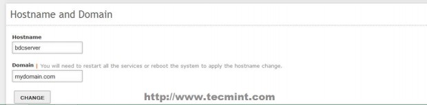 Enter Hostname and Domain
