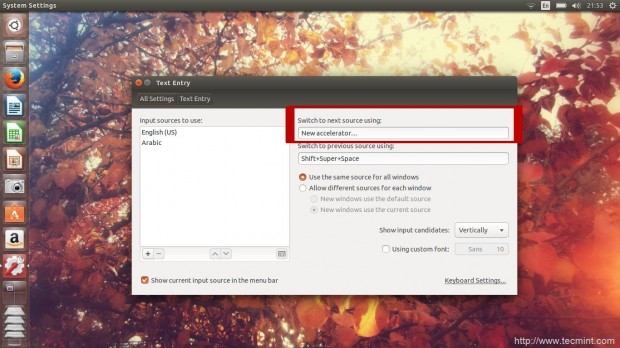 Adjust Keyboard Layout in Ubuntu 14.10