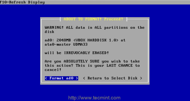 Format Data on Disk