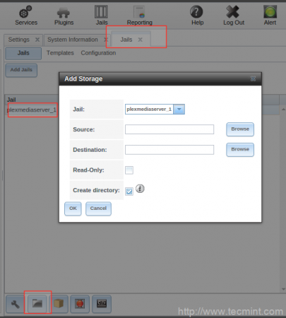 Add Storage Jails