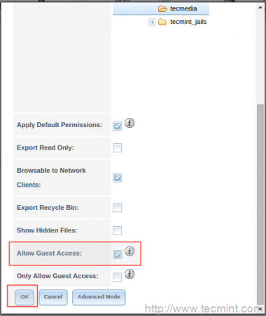 Allow Guest Access to Share
