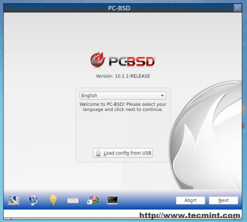 Select PC BSD Language