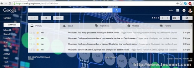 Zabbix Monitoring Mail Alerts