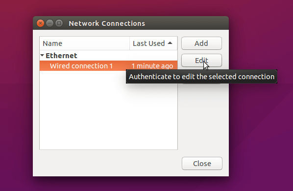 Edit Network Connections