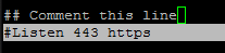 Disable HTTPS SSL Port