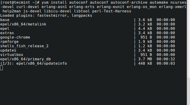 Install CouchDB Prerequisites in CentOS