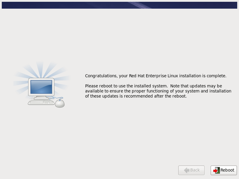 RHEL 6.10 Installation Complete