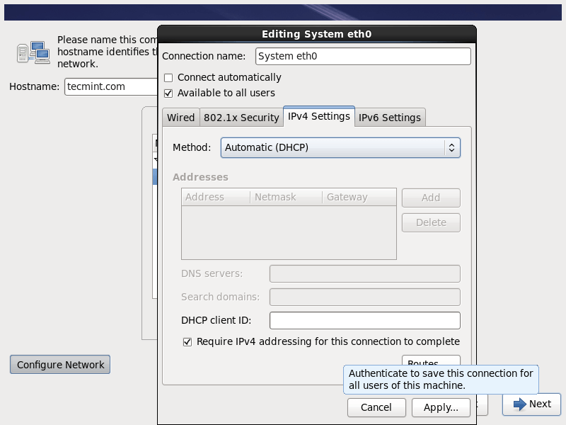 Configure Networking in RHEL 6.10