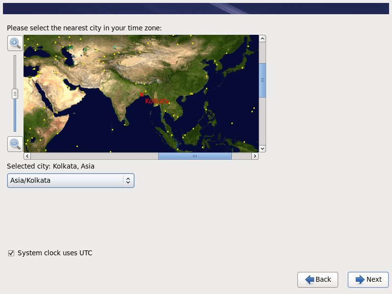 Select Timezone