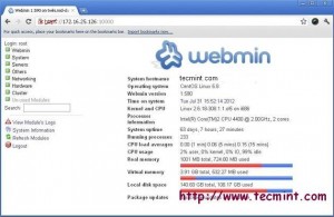 Webmin System Configuration Information