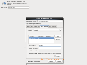 CentOS 6.3 Network Configuration