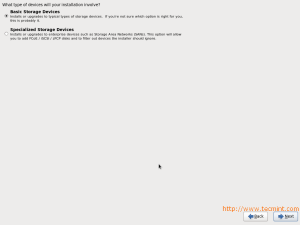 CentOS 6.3 Storage Device Selection