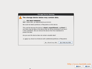 CentOS 6.3 Storage Device Warning