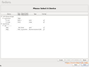 Fedora 17 File System Creation