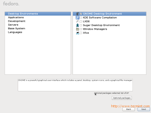 Fedora 17 Optional Package Selection