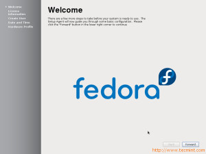 Fedora 17 Welcome Screen