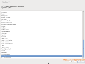 Fedora 17 Keyboard Selection