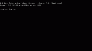 RHEL 6 Login Screen
