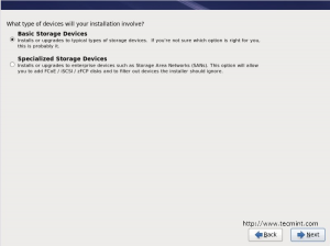 Select RHEL 6 Storage Device