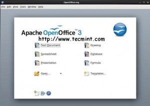 OpenOffice Welcome Screen