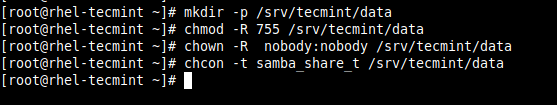 Create Samba Share Directory