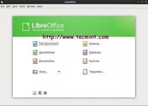 LibreOffice Welcome Screen