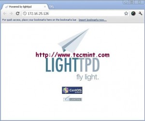 Lighttpd Welcome Screen on CentOS 6.3