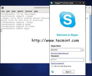 Skype Login Screen