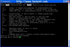 Top Command Help