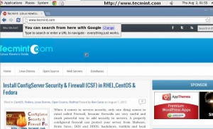 Exploring www.tecmint.com in Google Chrome