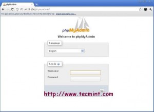 PhpMyAdmin Welcome Screen in Apache