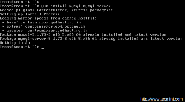 MySQL Installation in CentOS 6