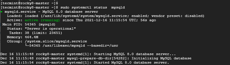 Check MySQL Running Status