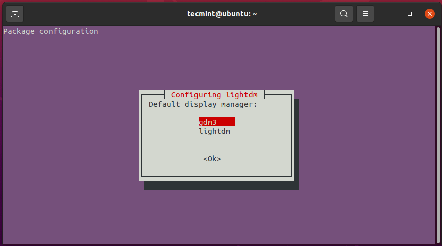 Choose Display Manager in Ubuntu