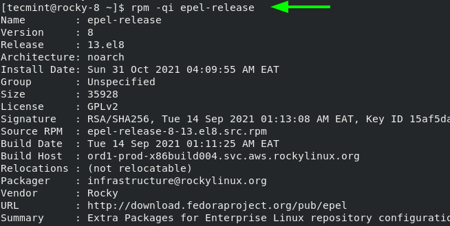 Confirm EPEL Repository