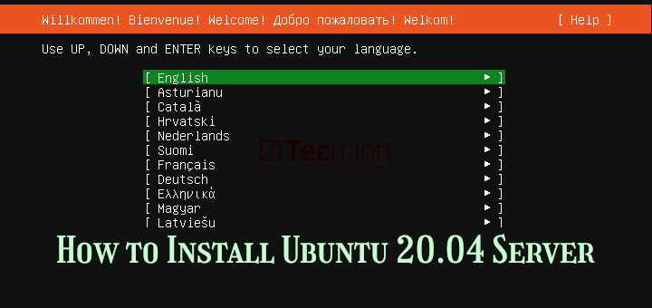 Install Ubuntu 20.04 Server