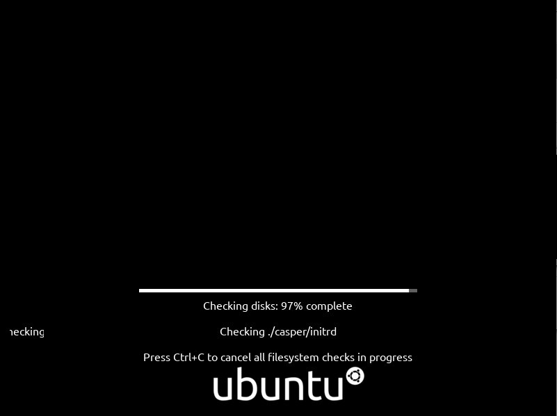  Comprobando el disco de Ubuntu 