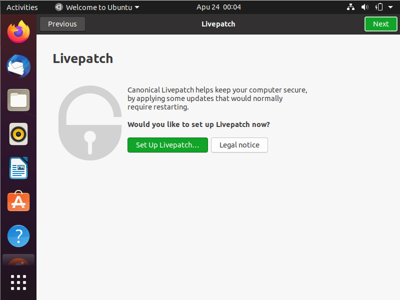 Ubuntu LivePatch Setup