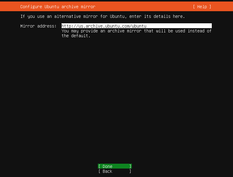 Configure Ubuntu Archive Mirror